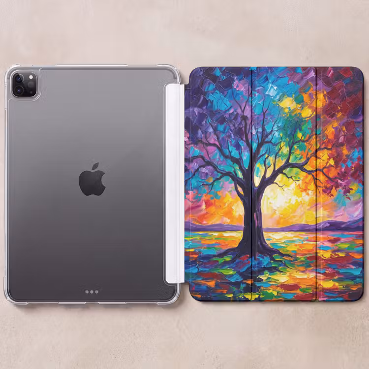 iPad-Hülle - Baum - Landschaft - Natur - Abstrakt - Farbenfroh — 6