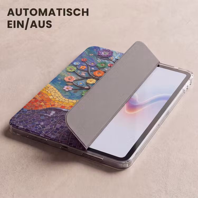 iPad-Hülle - Lebensbaum - Mosaik - Blumen - Bunt - Fröhlich — 5