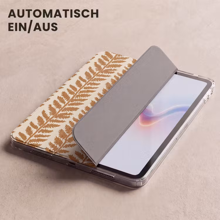 iPad-Hülle - Textur - Blätter - Ocker — 5