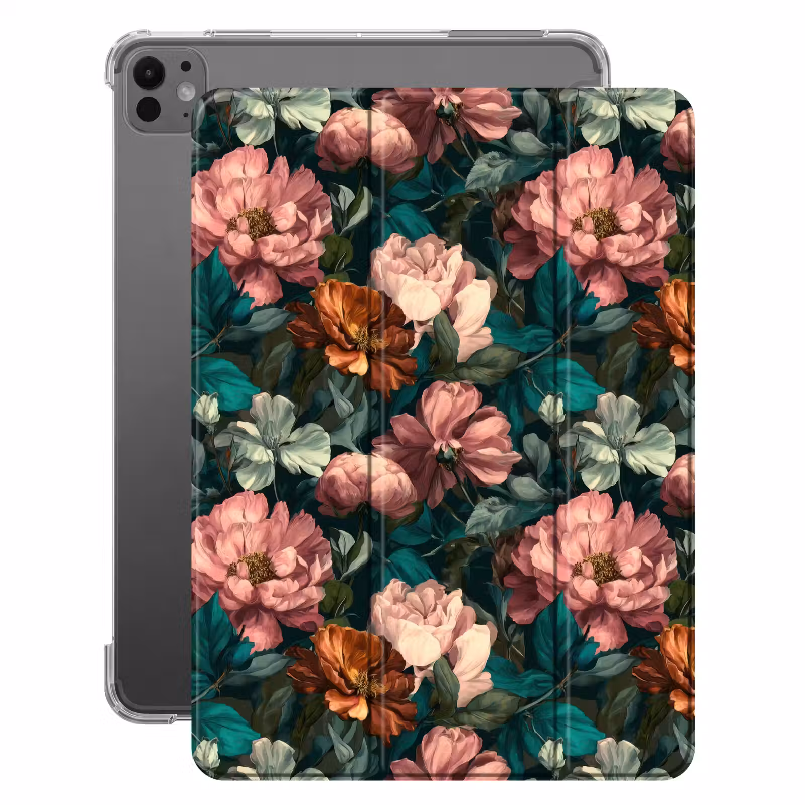iPad-Hülle - Blumen - Landschaftlich - Muster - Rosa — 1