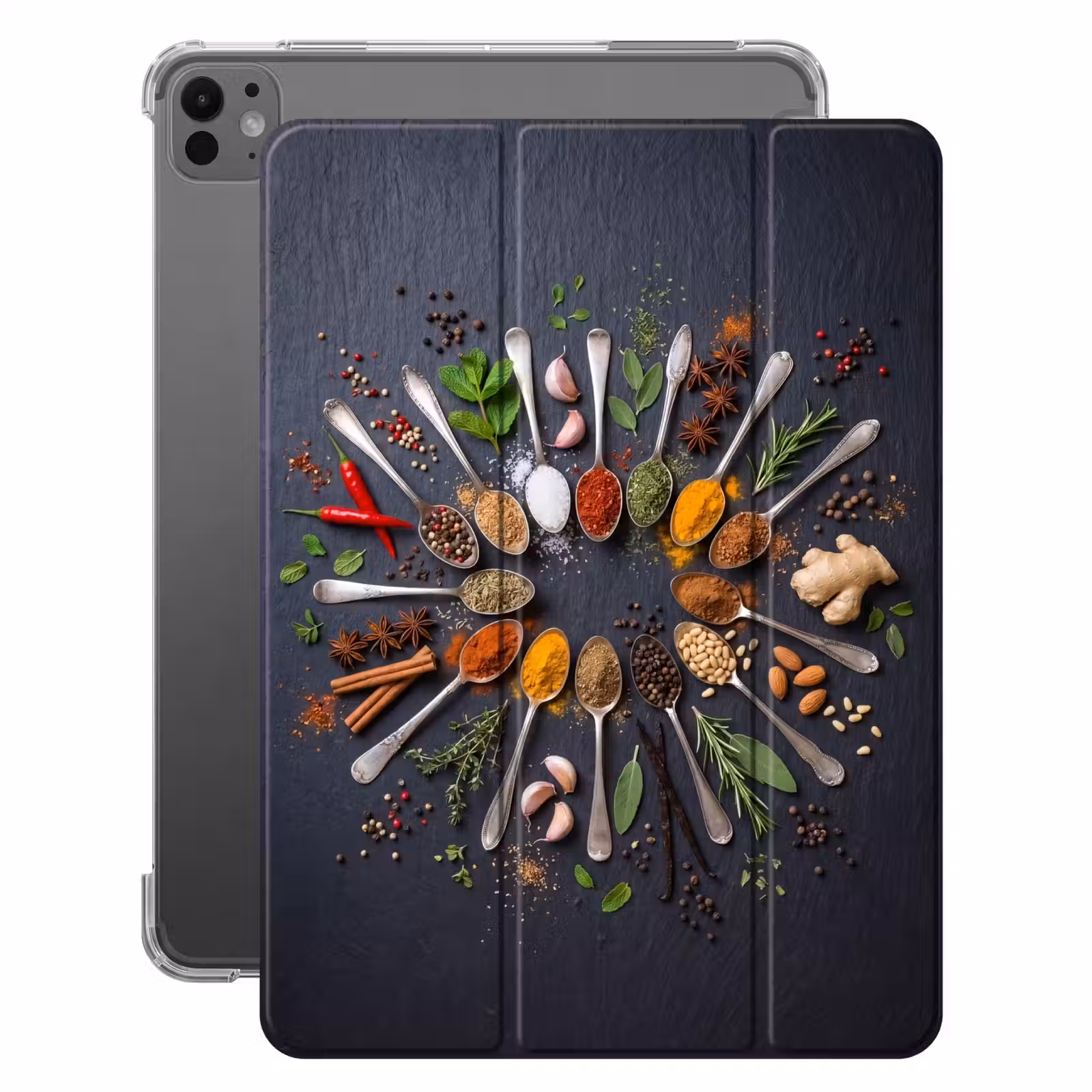 iPad-Hülle - Gewürze - Löffel - Kulinarisch - Farbenfroh - Stimmungsvoll — 1