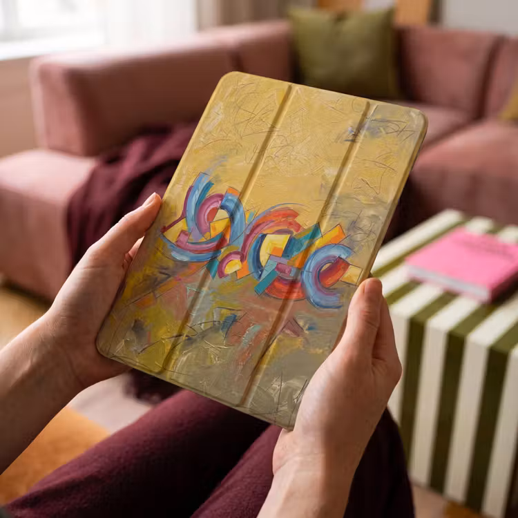 iPad-Hülle - Abstrakt - Kreise - Malerei - Bunt - Dynamisch — 4
