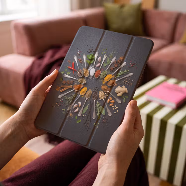 iPad-Hülle - Gewürze - Löffel - Kulinarisch - Farbenfroh - Stimmungsvoll — 4
