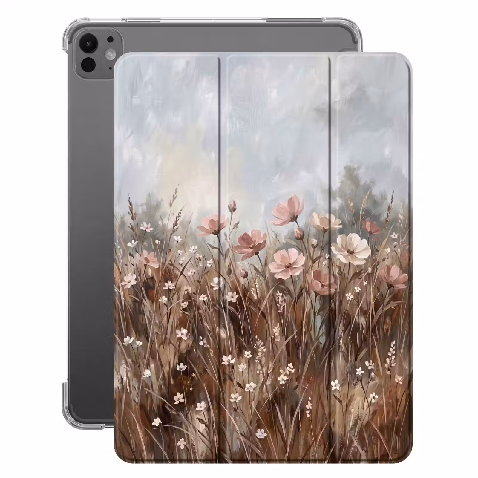 iPad-Hülle - Blumen - Botanisch - Malerei - Pastell - Rustikal — 1