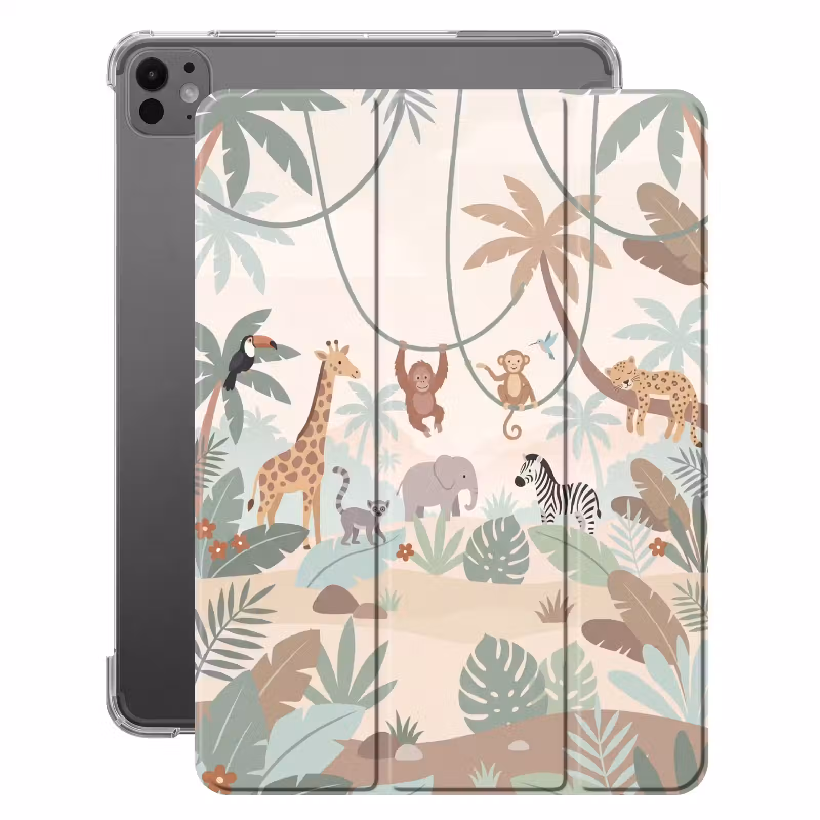 iPad-Hülle - Dschungel - Tiere - Grün — 1