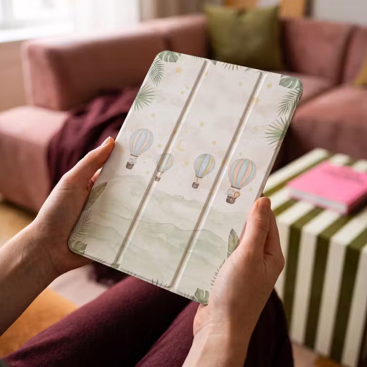 iPad-Hülle - Aquarell - Heißluftballons - Pastell — 4