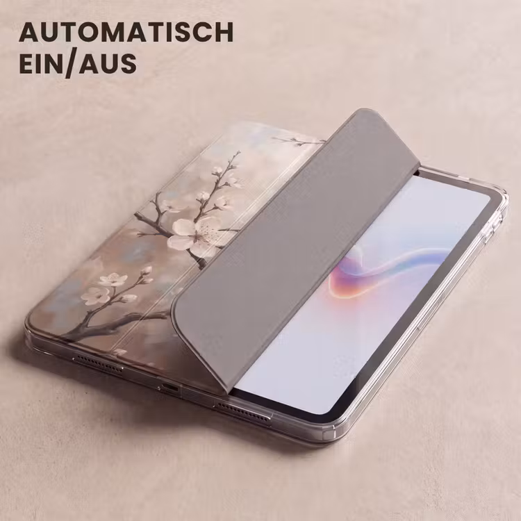 iPad-Hülle - Blüte - Zweige - Gemälde - Beige - Gelassenheit — 5