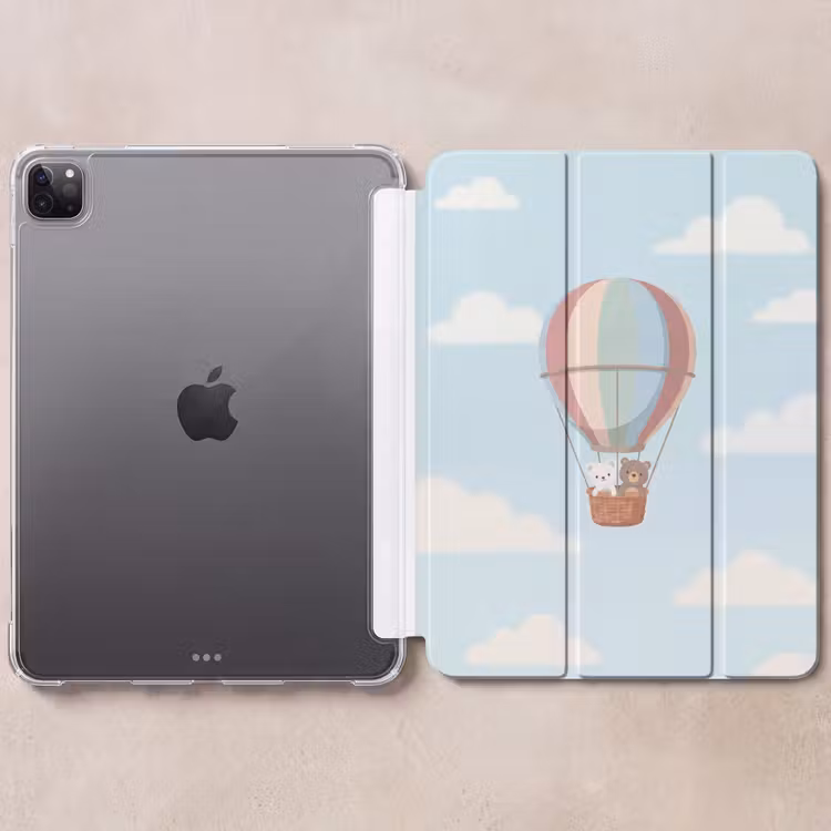 iPad-Hülle - Heißluftballon - Bären - Pastell — 6
