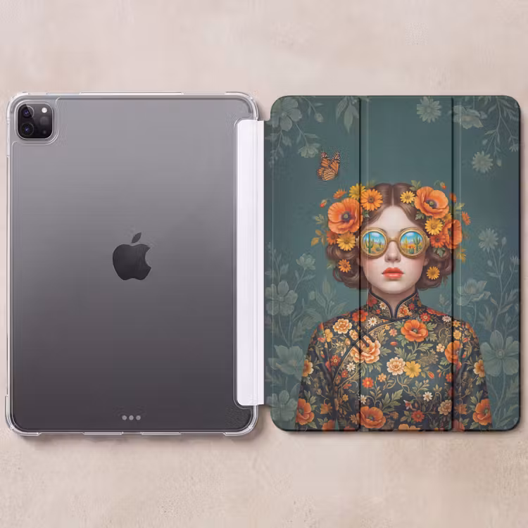 iPad-Hülle - Porträt - Frau - Farbenfroh - Ausdrucksstark — 6
