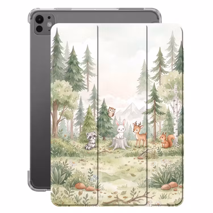 iPad-Hülle - Wald - Tiere - Grün — 1