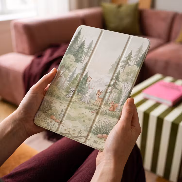 iPad-Hülle - Wald - Tiere - Grün — 4