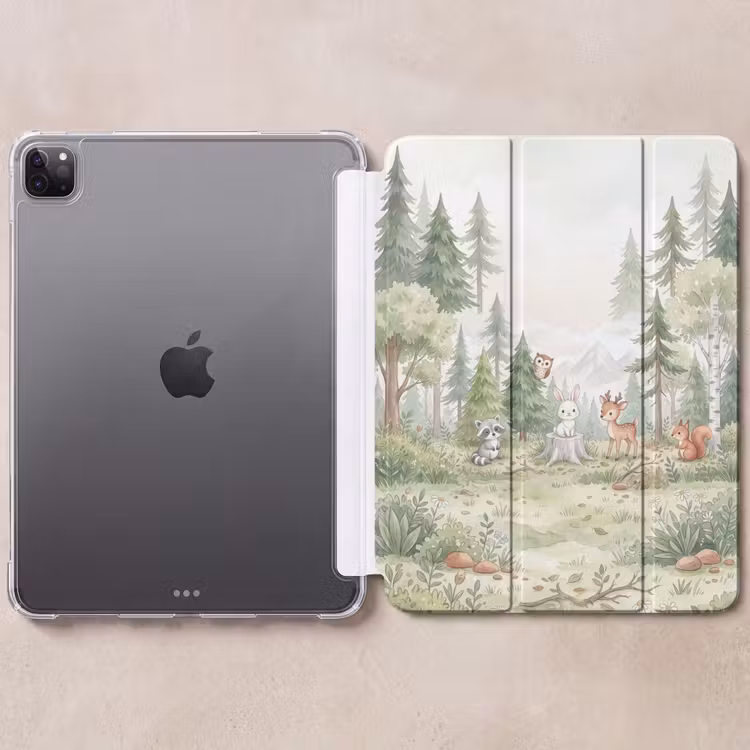 iPad-Hülle - Wald - Tiere - Grün — 6