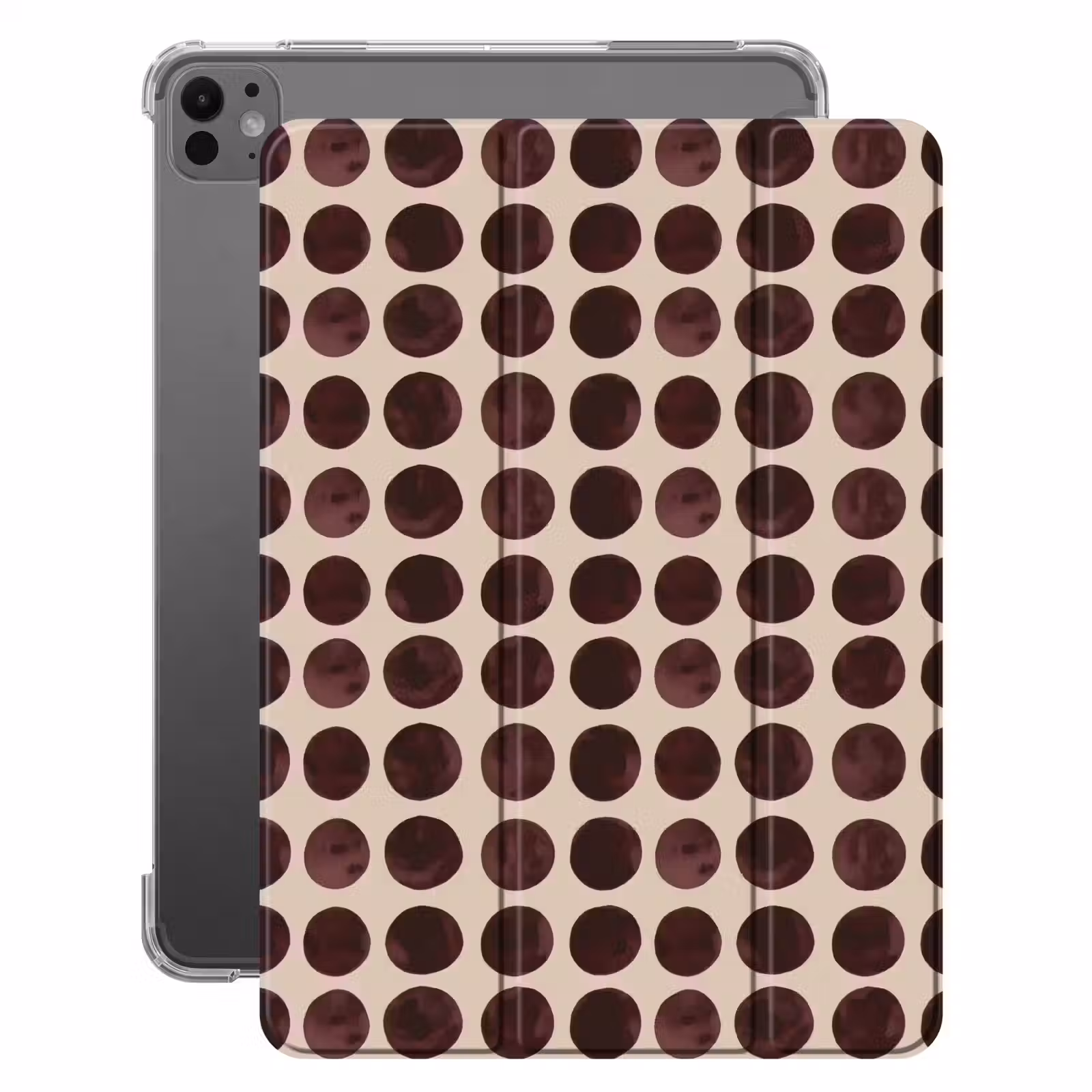 iPad-Hülle - Polka dots - Muster - Braun — 1