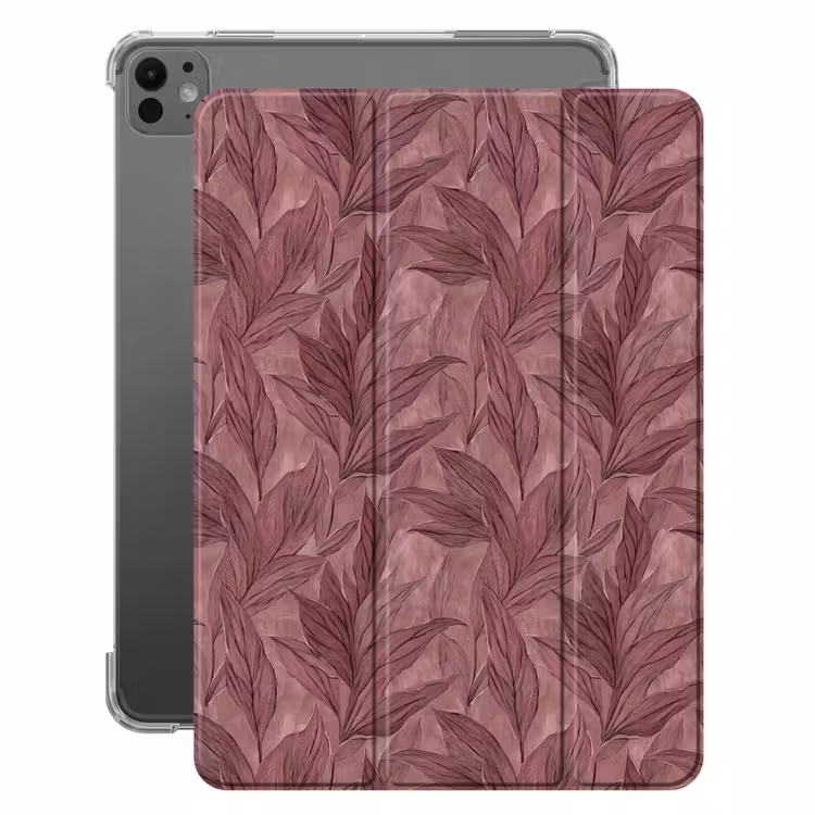 iPad-Hülle - Blätter - Muster - Lila — 1