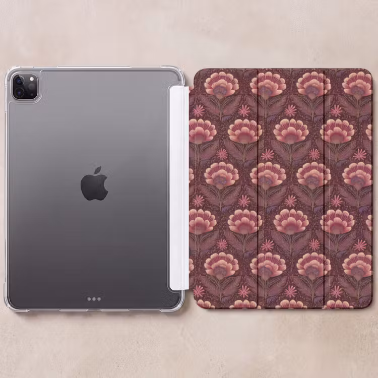 iPad-Hülle - Blumen - Fächer - Lila — 6