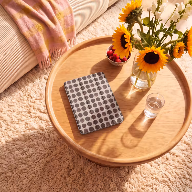 iPad-Hülle - Polka dots - Muster - Braun — 2