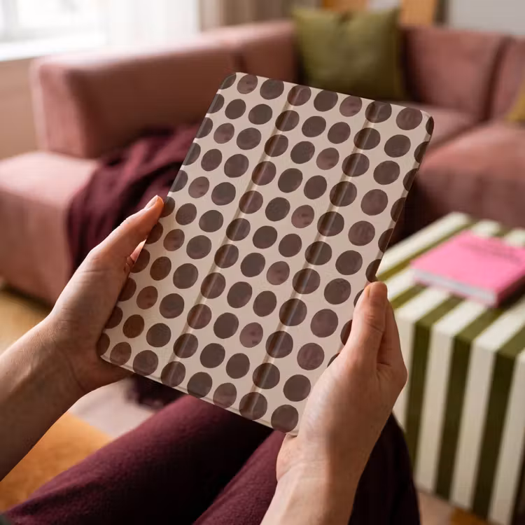 iPad-Hülle - Polka dots - Muster - Braun — 4