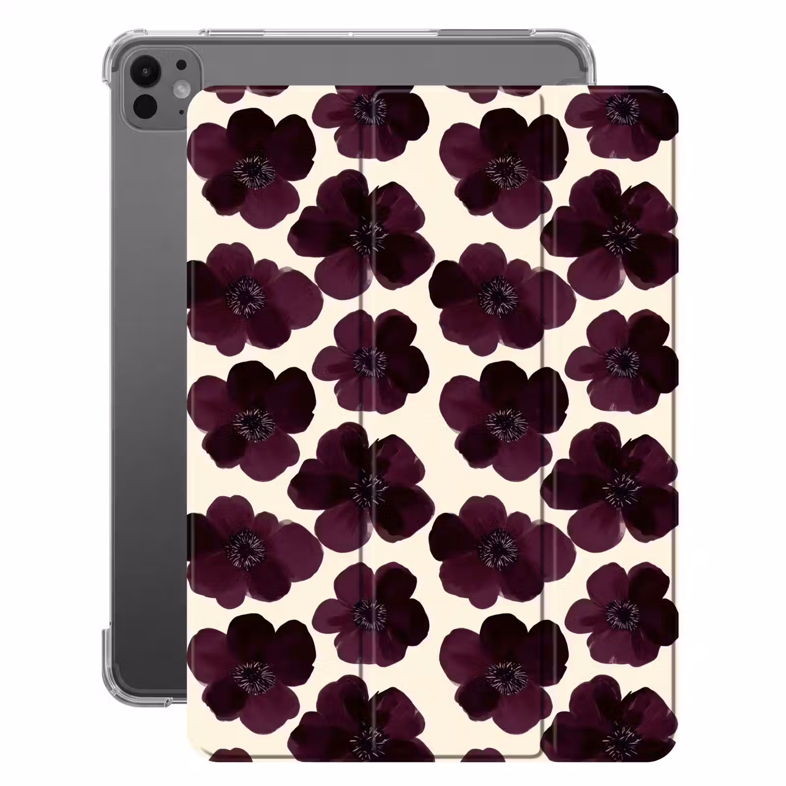 iPad-Hülle - Blumen - Aquarell - Lila — 1