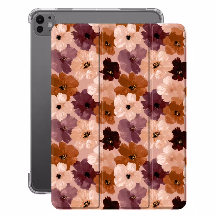 iPad-Hülle - Blumen - Abstrakt - Erdtöne — 1