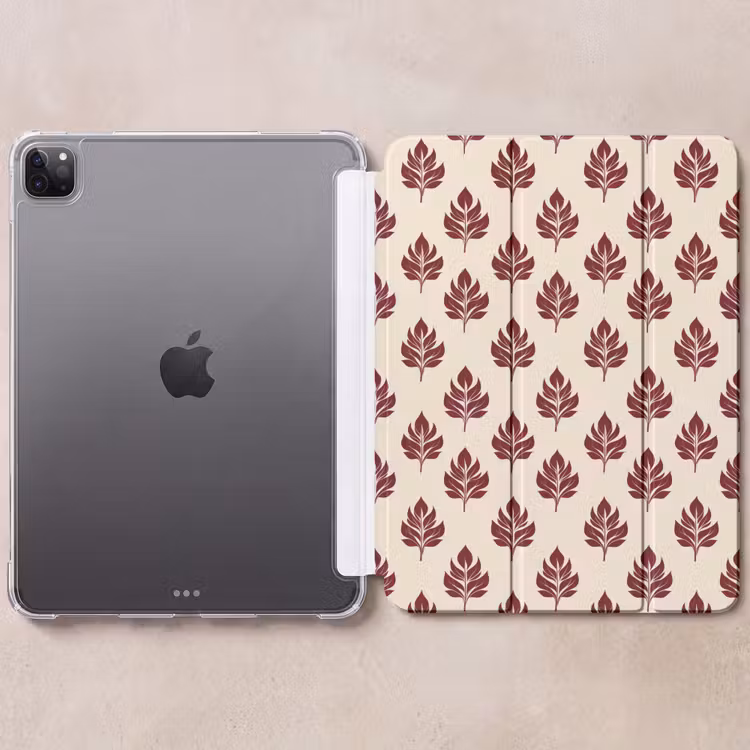 iPad-Hülle - Botanisch - Muster - Bordeaux — 6