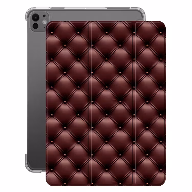 iPad-Hülle - Leder - Muster - Bordeaux — 1