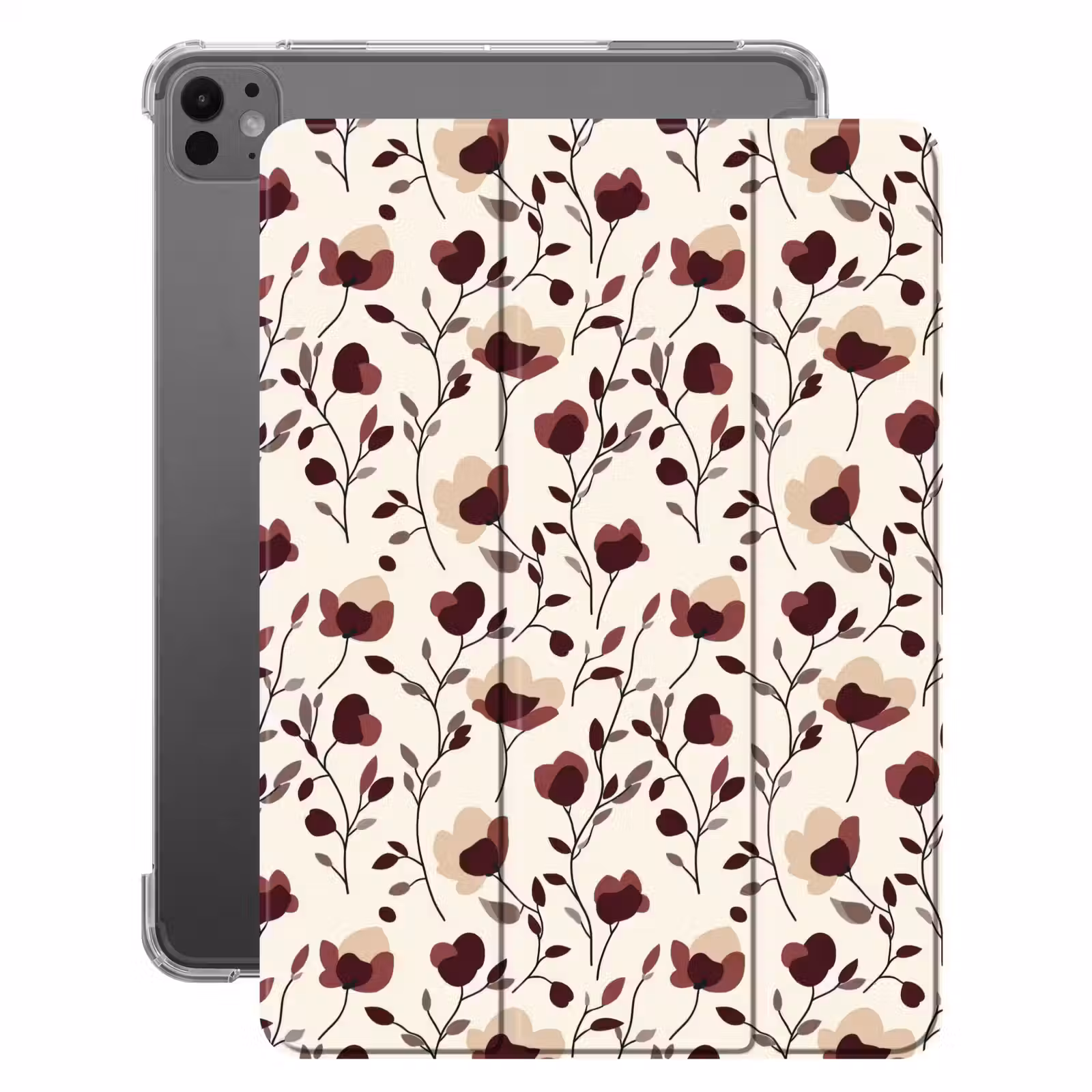 iPad-Hülle - Blumen - Botanisch - Bordeaux — 1