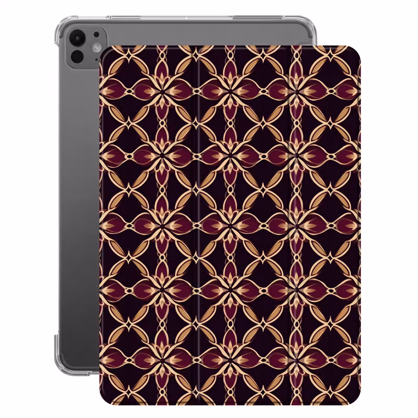 iPad-Hülle - Symmetrisch - Fliese - Burgunderrot — 1