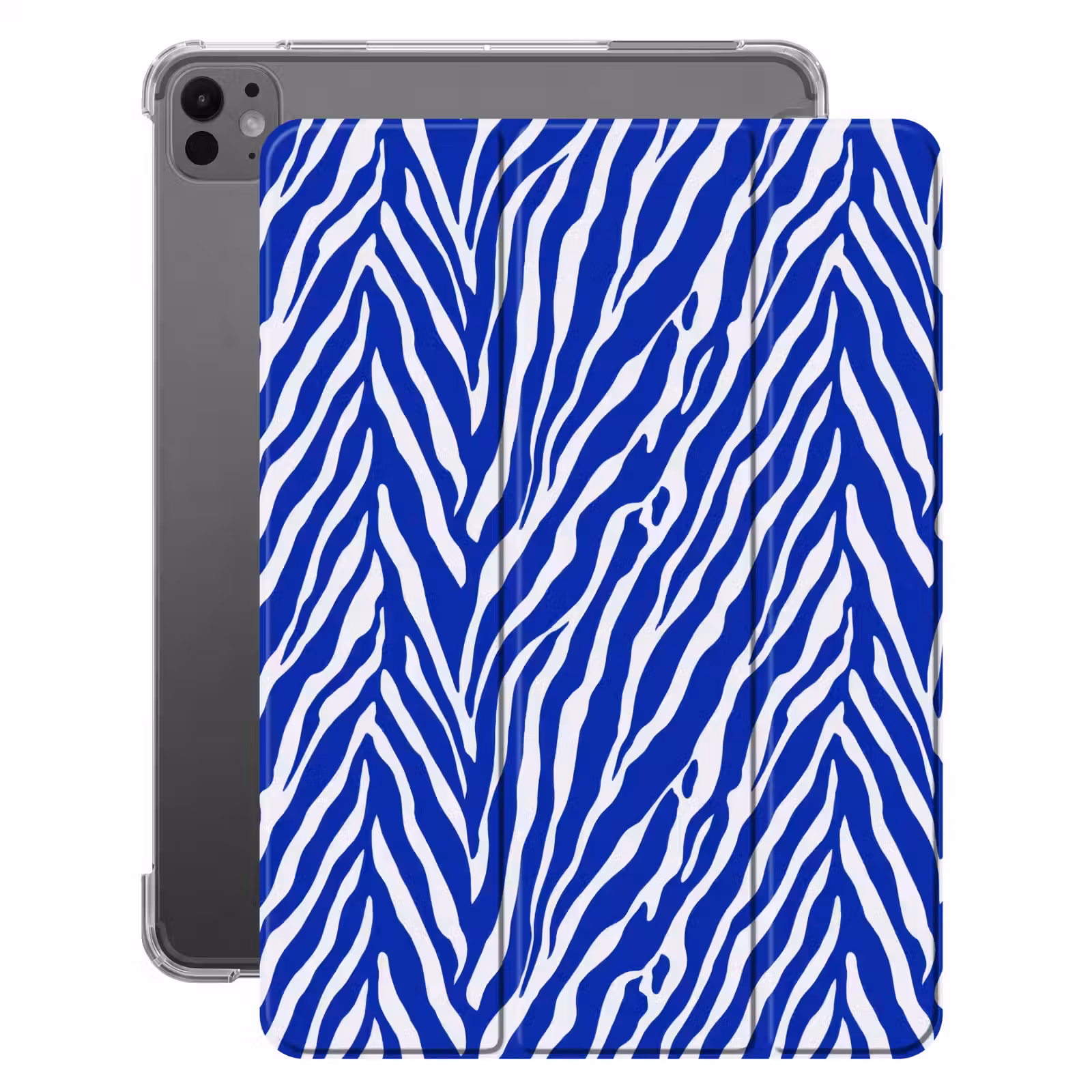iPad-Hülle - Zebra - Muster - Kobalt - Blau — 1