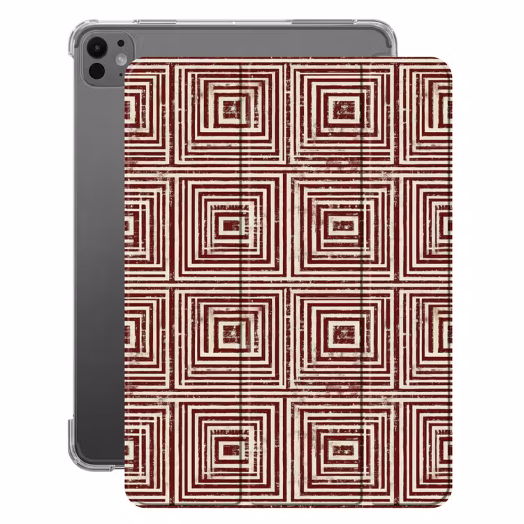 iPad-Hülle - Geometrisch - Muster - Rot — 1