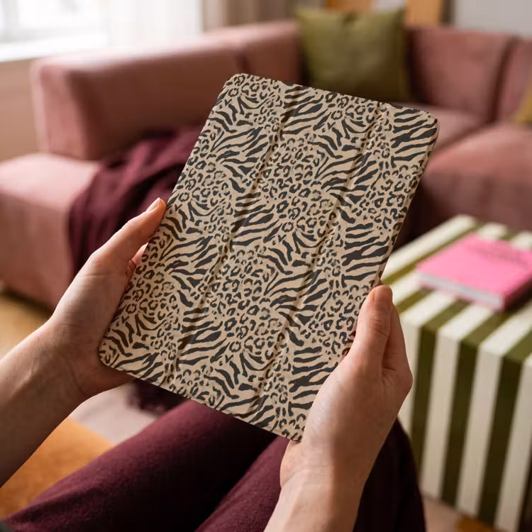 iPad-Hülle - Giraffe - Zebra - Motiv - Braun — 4