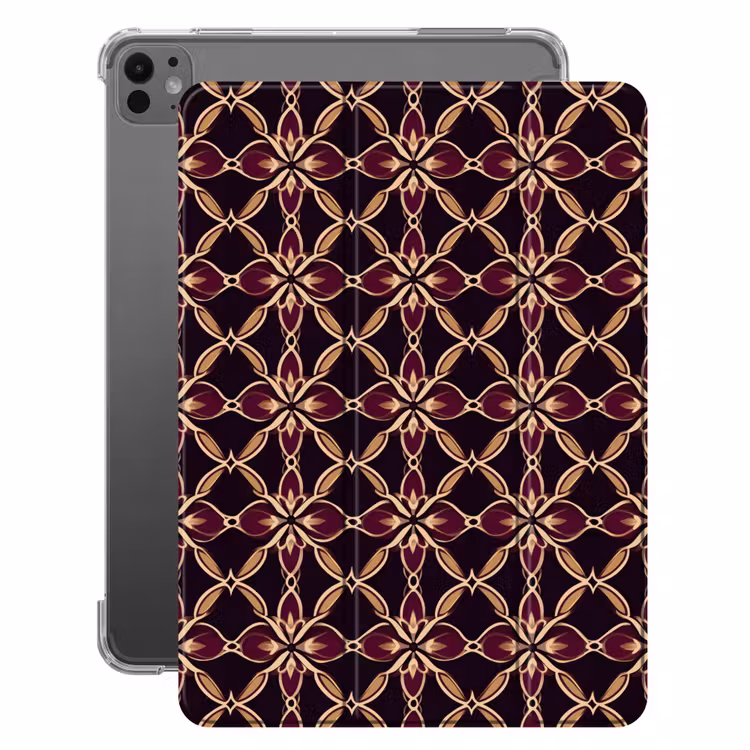 iPad-Hülle - Symmetrisch - Fliese - Burgunderrot — 1
