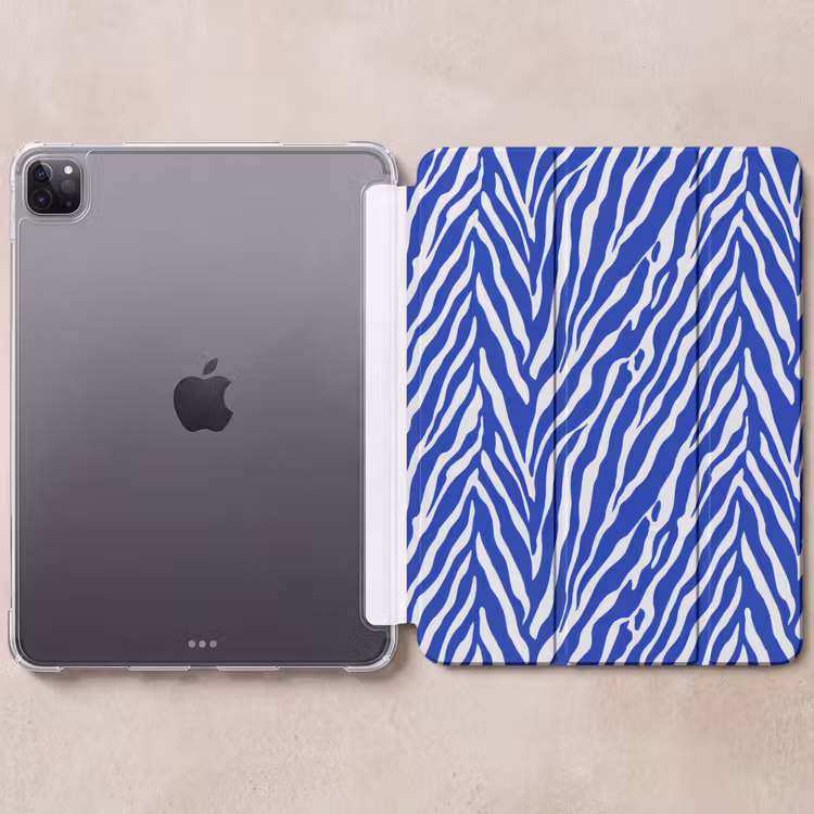iPad-Hülle - Zebra - Muster - Kobalt - Blau — 6