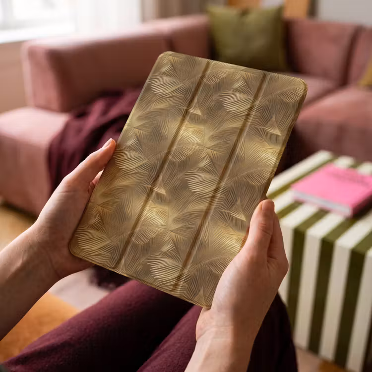 iPad-Hülle - Palme - Fächer - Gold — 4