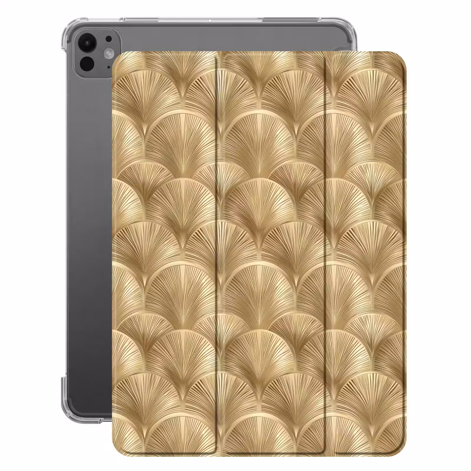 iPad-Hülle - Muster - Fächer - Gold — 1