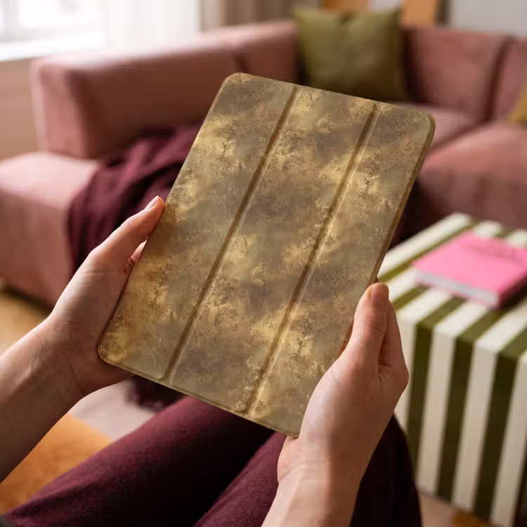 iPad-Hülle - Antik - Metallic-Look - Gold — 4