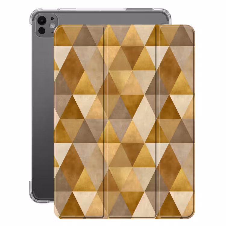 iPad-Hülle - Geometrisch - Dreieck - Gold — 1