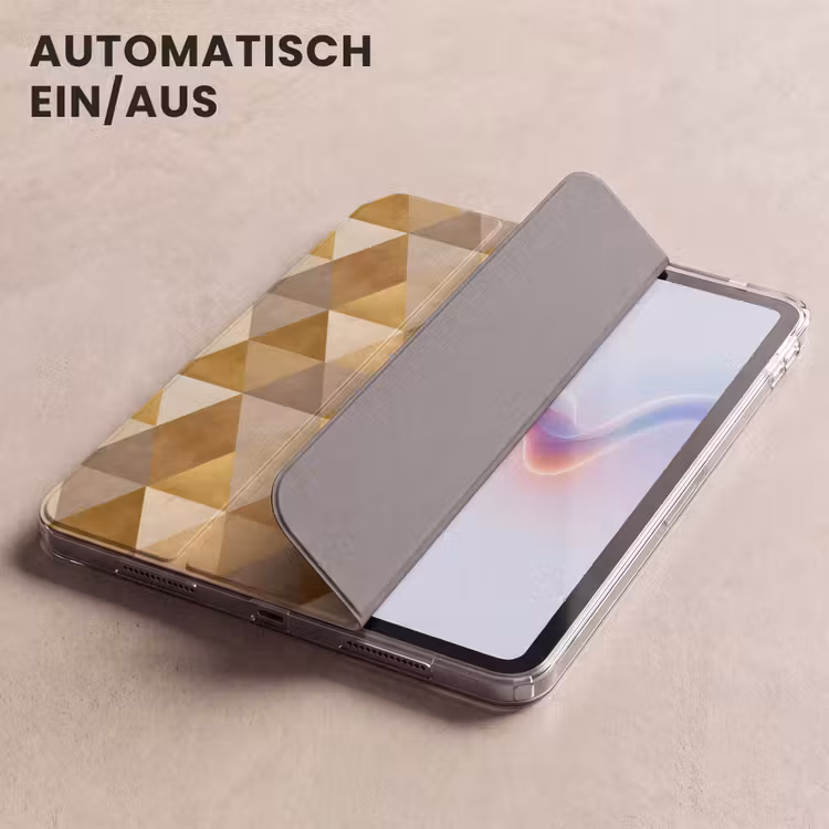 iPad-Hülle - Geometrisch - Dreieck - Gold — 5