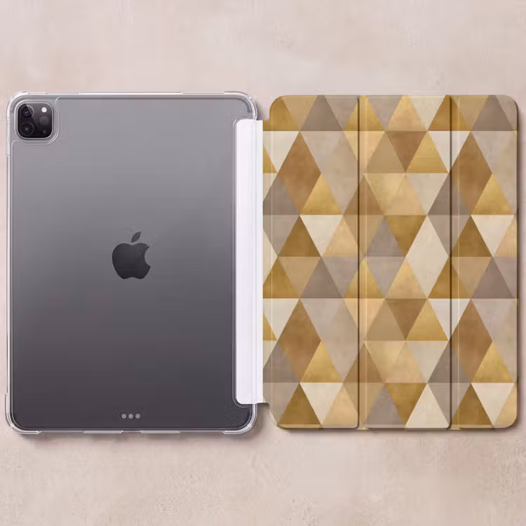 iPad-Hülle - Geometrisch - Dreieck - Gold — 6