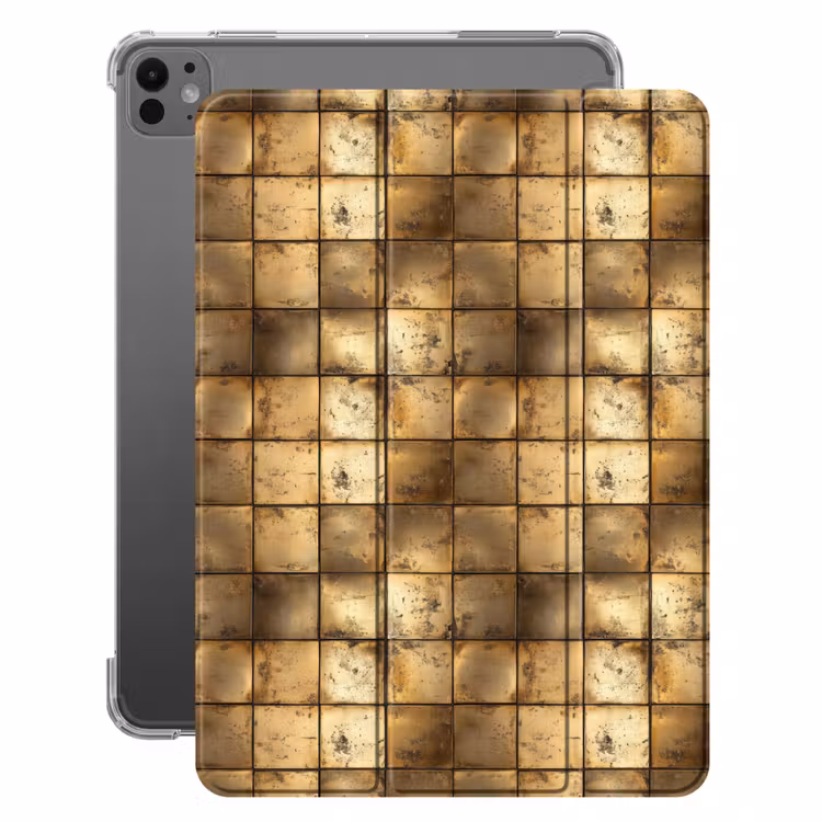 iPad-Hülle - Geometrisch - Kacheln - Gold — 1