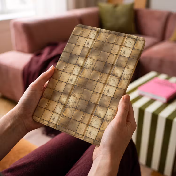 iPad-Hülle - Geometrisch - Kacheln - Gold — 4