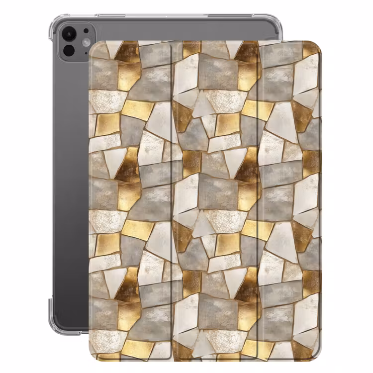 iPad-Hülle - Mosaik - Marmor - Gold — 1
