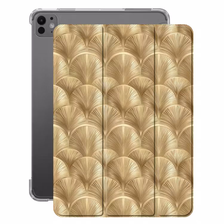 iPad-Hülle - Muster - Fächer - Gold — 1