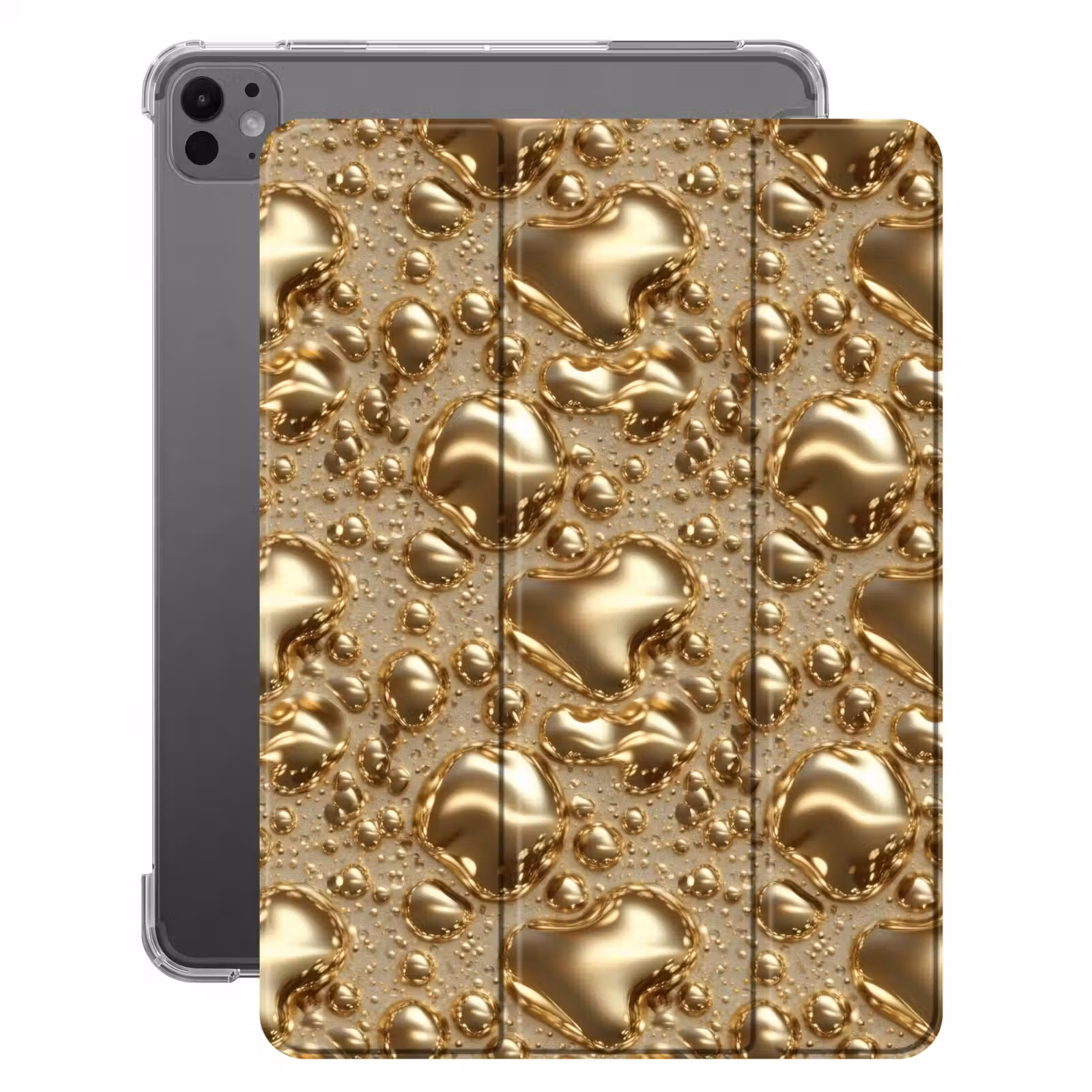 iPad-Hülle - Tröpfchen - Organisch - Gold — 1