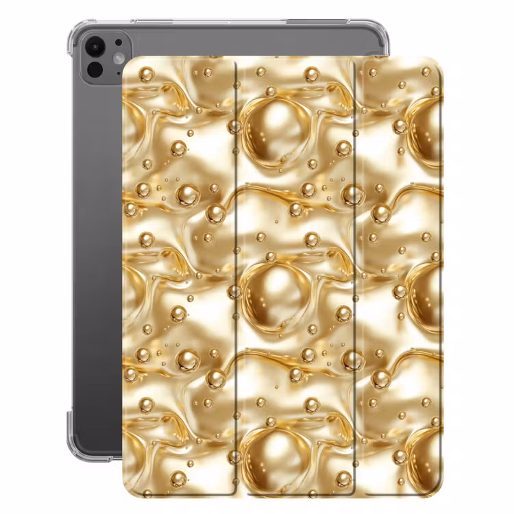 iPad-Hülle - Flüssigkeit - Tropfen - Gold — 1
