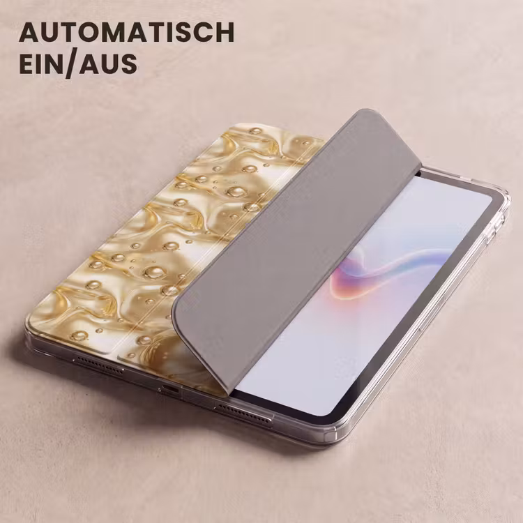 iPad-Hülle - Flüssigkeit - Tropfen - Gold — 5