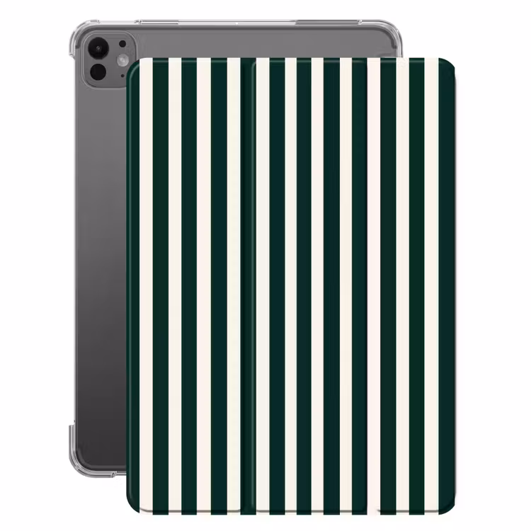 iPad-Hülle - Streifen - Klassisch - Grün — 1