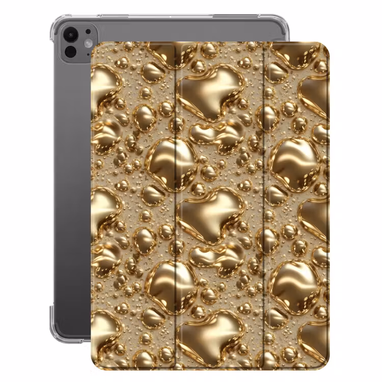 iPad-Hülle - Tröpfchen - Organisch - Gold — 1