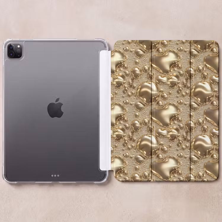 iPad-Hülle - Tröpfchen - Organisch - Gold — 6