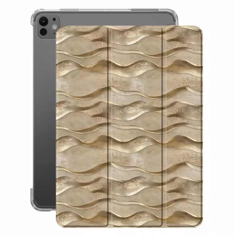 iPad-Hülle - Wellen - Muster - Gold — 1