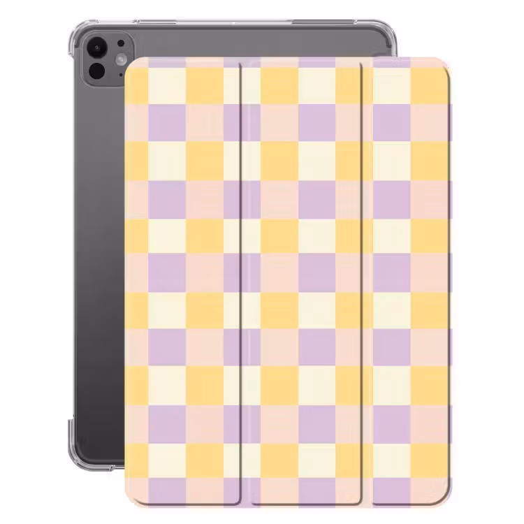 iPad-Hülle - Blöcke - Flieder - Gelb — 1